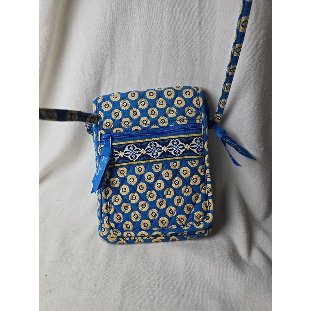 Vera Bradley Riviera‎ Blue Mini Hipster Crossbody Purse Shoulder Bag Retired - Picture 5 of 5